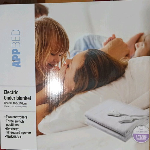 Electric under blanket new, sealed in box