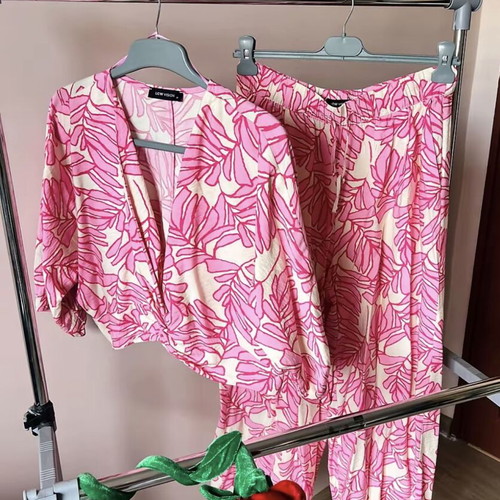 Unique set worn once, white and pink