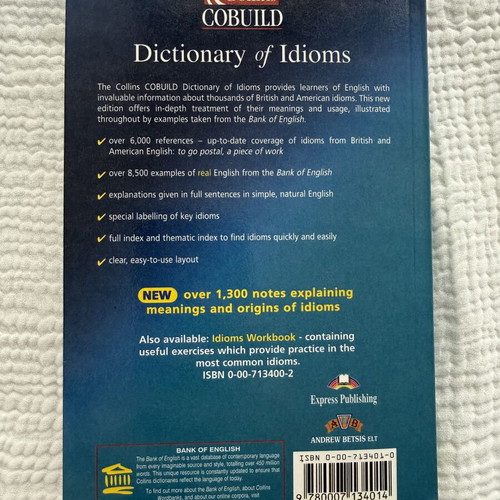 Collins Cobuild Dictionary of Idioms