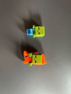 Mini Minecraft zombie φιγούρες σαν καινούργιες, πακέτο 2