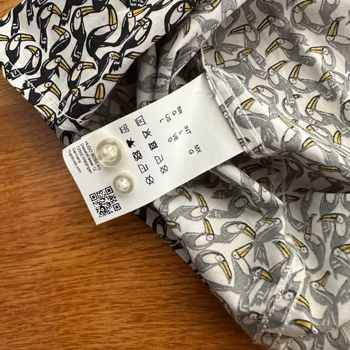Hugo Boss Toucan Pattern Long Sleeve Shirt Like New, Size L