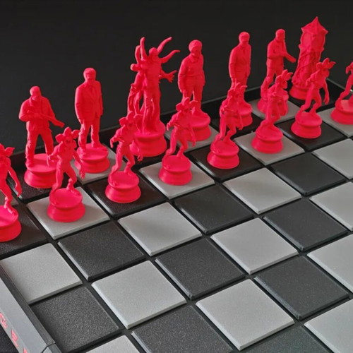 Stranger Things 3D Printed Chess Pieces Set