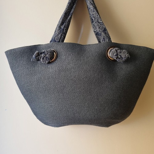 Replay shoulder bag new, straw with fabric lining