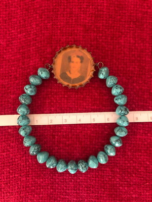 B612 handmade Frida Kahlo bracelet used with turquoise stones