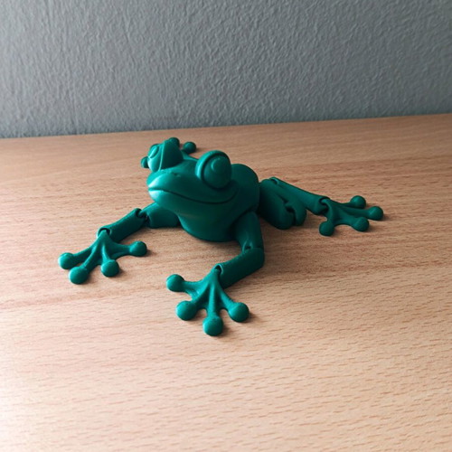 Articulated frog new, 3D printed, PLA material