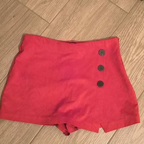 Zara red suede skort like new