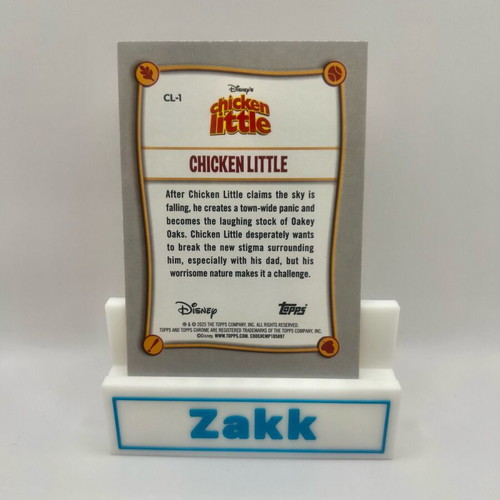 2025 Topps Chrome Disney Chicken Little Insert like new