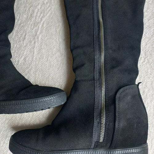 Geox boots used, black suede leather, size 38