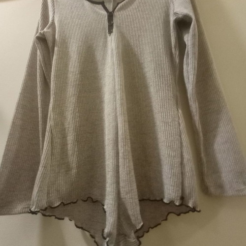 One-piece short homewear new, grey with black details size M