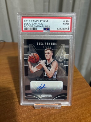 Panini Prizm Luka Samanic Autograph Psa 9 Rookie Signatures Spurs