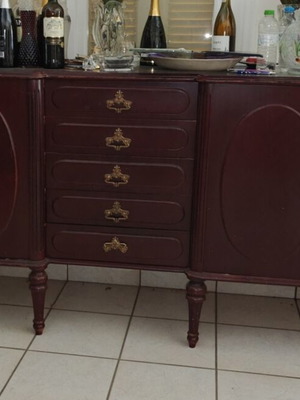 Mahogany buffet 70s style by Varagkis, like new