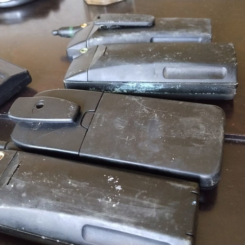 Vintage mobile phones pack used with original chargers for collection