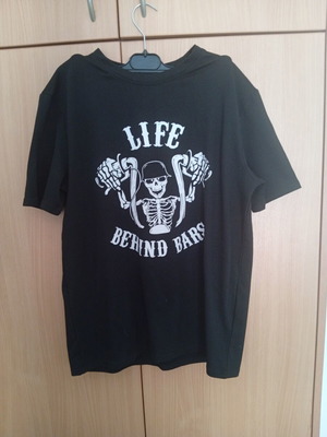 T-shirt με στάμπα σαν καινούργιο, μαύρο, μέγεθος M