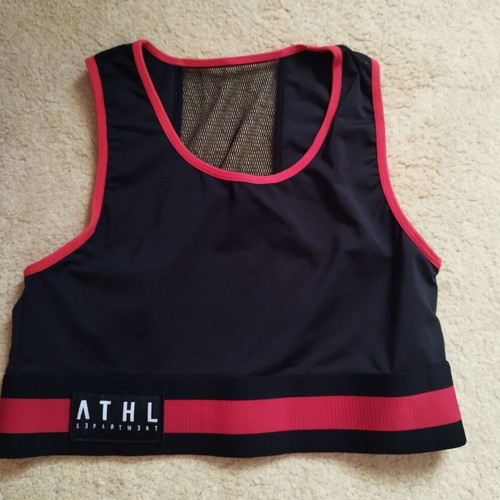 Sports Bustier like new, black and red, size L