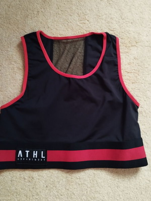 Sports Bustier like new, black and red, size L