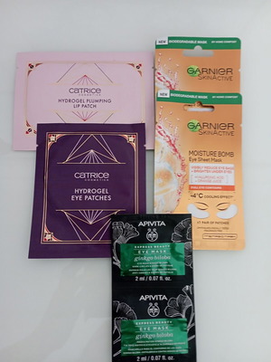Eye masks and plumping lip patch new