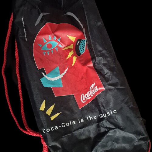 Vintage waterproof drawstring shoulder bag Goody's Coca-Cola 1992