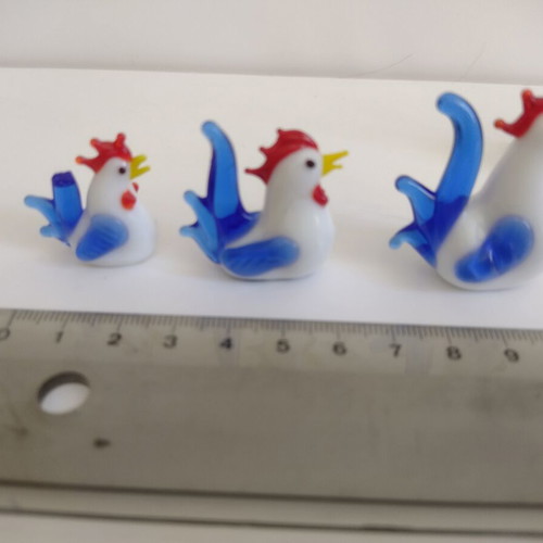 Mini glass animal families used