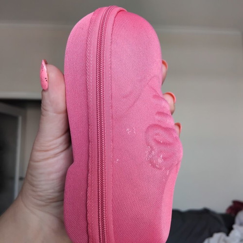 Children's pink glasses case sneaker shape, like new