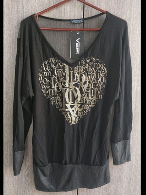 Women's blouse XL/XXL new black Greek made