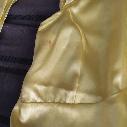Benissimo satin top used, yellow, size M