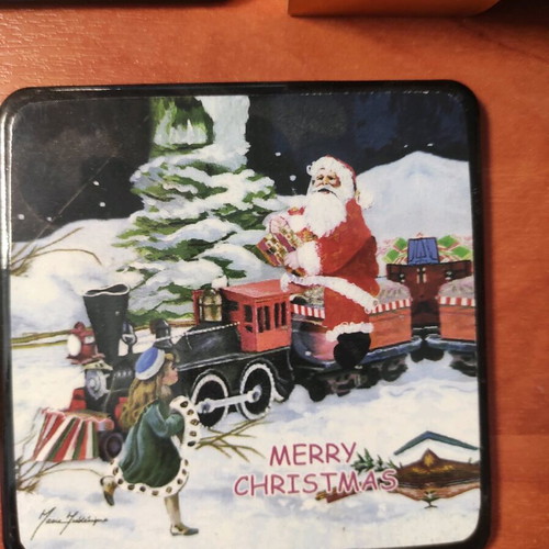 Royal Art Collection Christmas Coasters set of 4 like new