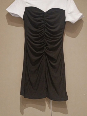 Mini summer dress new, black and white, size S