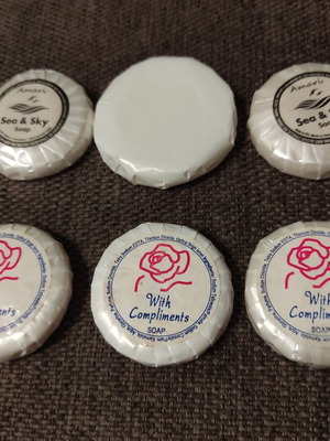 Travel soaps new, set of 6 pieces