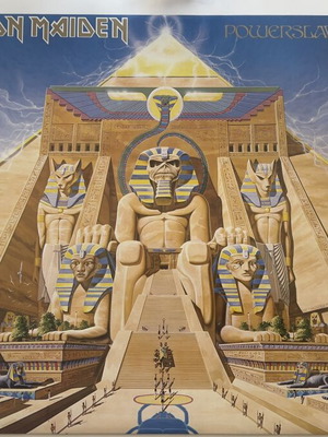 Iron Maiden Powerslave LP vinyl first press 1984 like new metal
