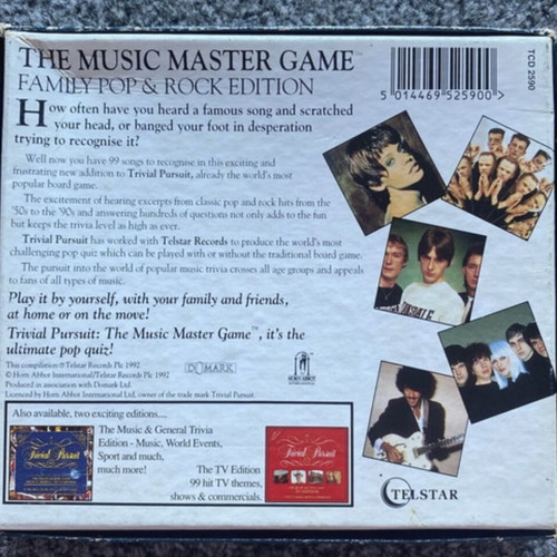 Trivial Pursuit The Music Master Game Family Pop & Rock Edition like new