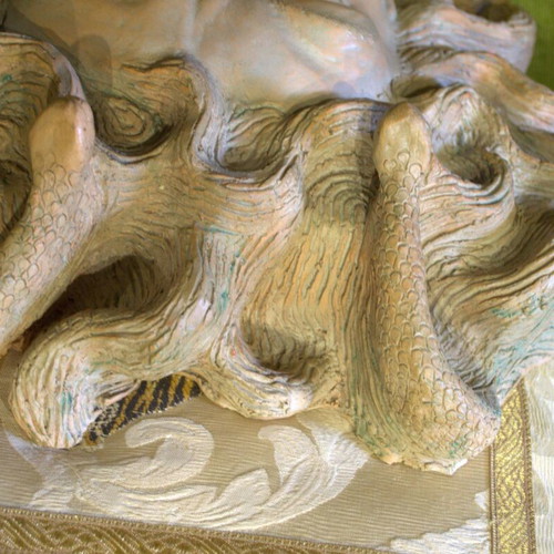 Medusa Gorgon Wall Sculpture handcrafted, large, like new ceramic art