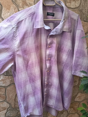 Men's plus size shirt like new, size 50, pink and purple