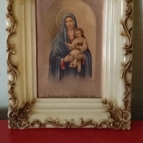 Madonna del Popolo Religious Chromolithograph Like New