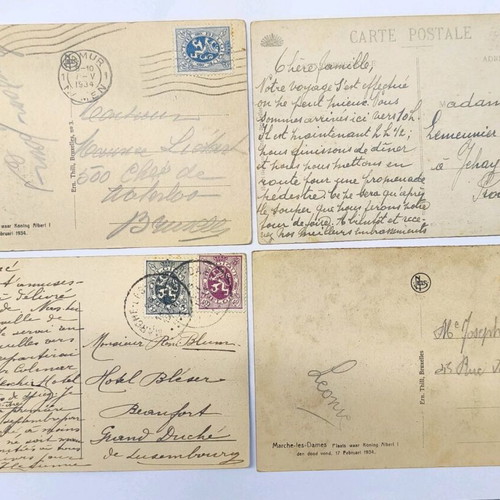 Postal cards like new, pack of 5, 1934