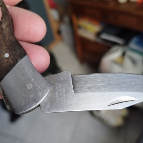 Crivit wooden folding knife used with safety lock