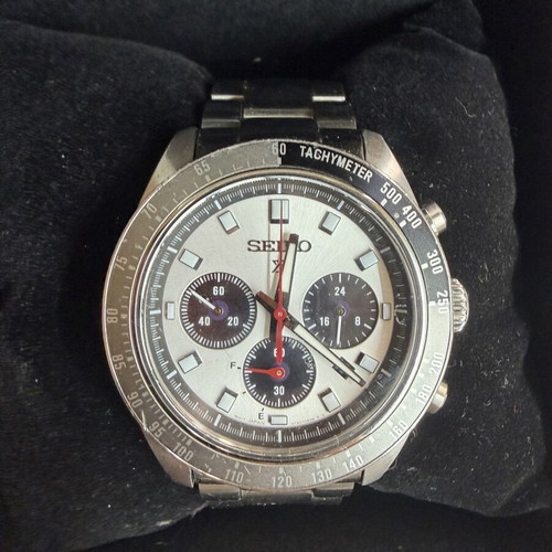 Seiko Prospex Speedtimer SolarSSC911P1 watch like new, silver