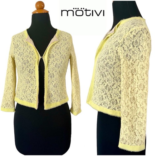 Motivi yellow lace blazer S like new