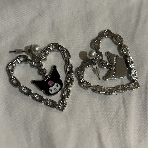 Kuromi Silver Dangling Earrings new