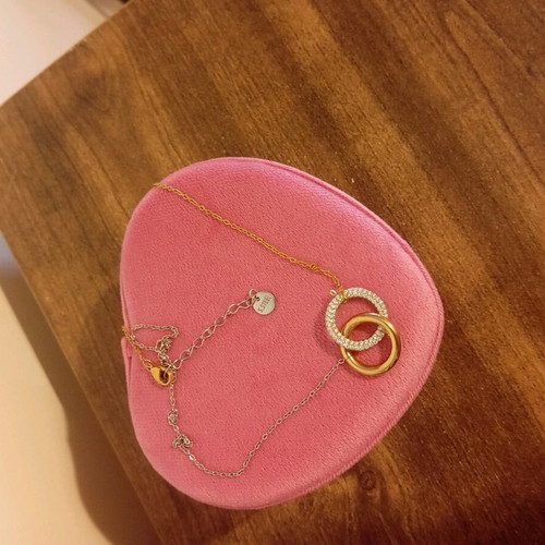 Steel pendant necklace gold and silver, new