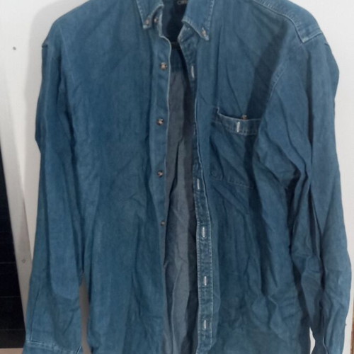 Μπλε jean αντρικό πουκάμισο 2XL, 100% βαμβάκι