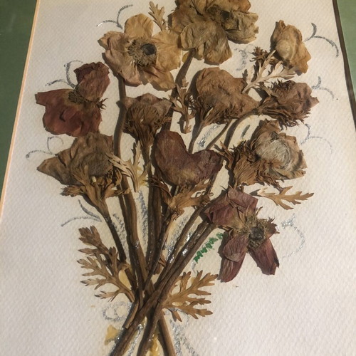 Frames with dried flowers bouquet like new, set of two