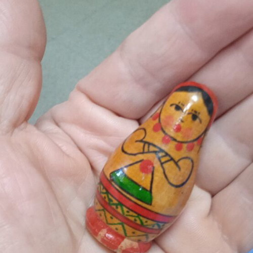 Russian wooden folk art dolls, 1984