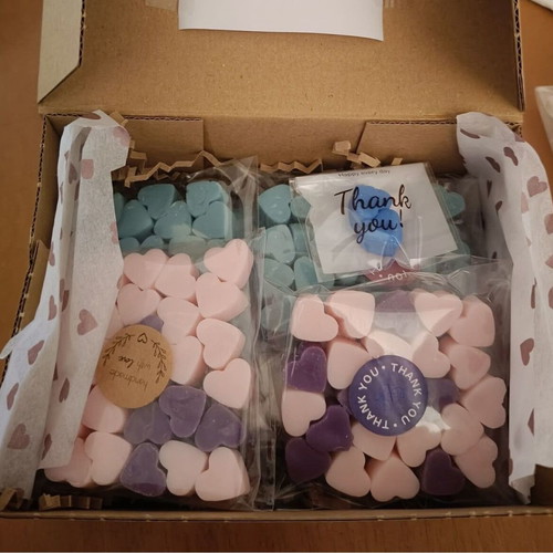 Wax melts heart shapes new, pack of 200 with scent options