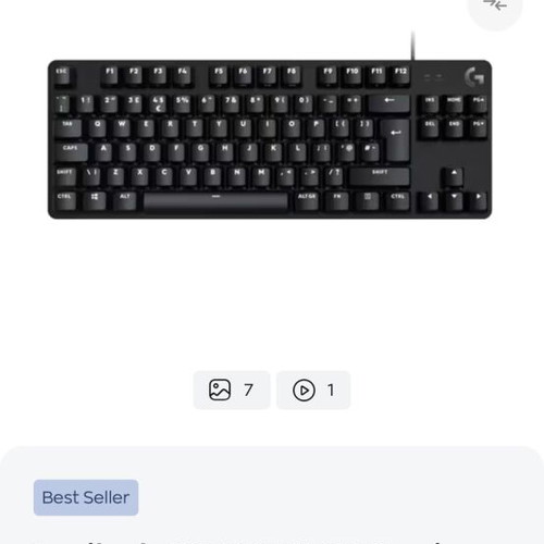 Logitec G G413 TKL SE Gaming Mechanical Keyboard like new with brown switches
