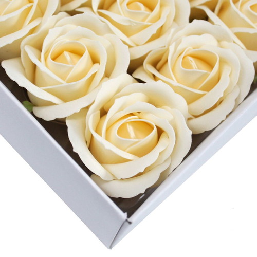 Rose-Shaped Soap Ivory, Pack of 50, New