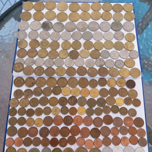 Pack of used Greek and foreign coins