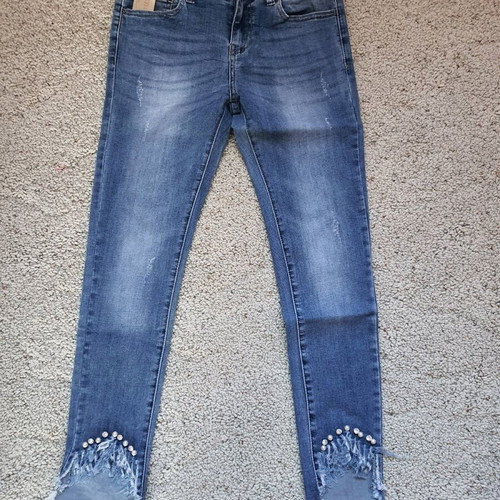 Jean with rhinestones new, size M 38 10, blue