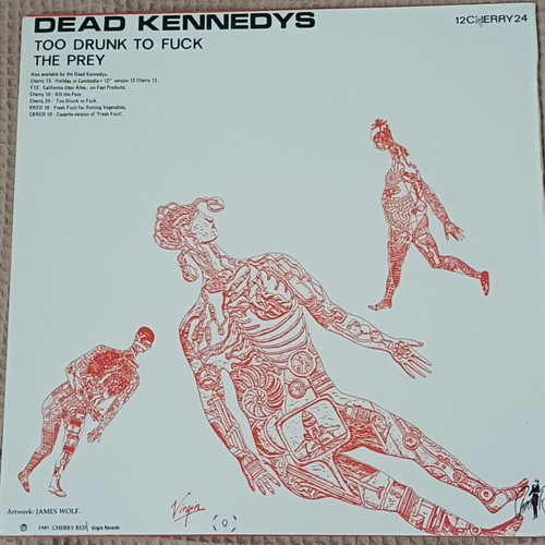 Dead Kennedys Too Drunk To Fuck vinyl maxi single like new, punk