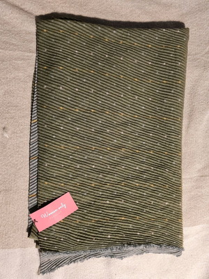 Doubleface pashmina new, multicolored with green
