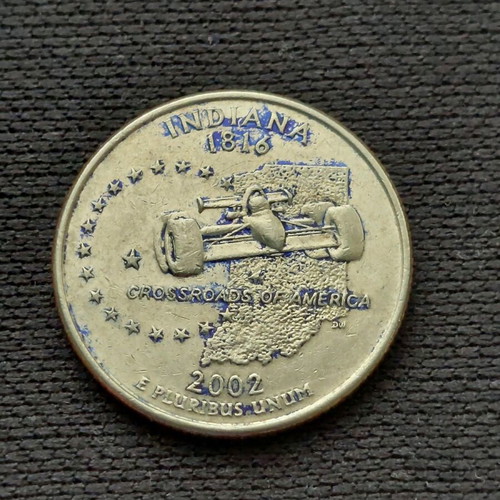1/4 Dollar 2002 coin from USA used